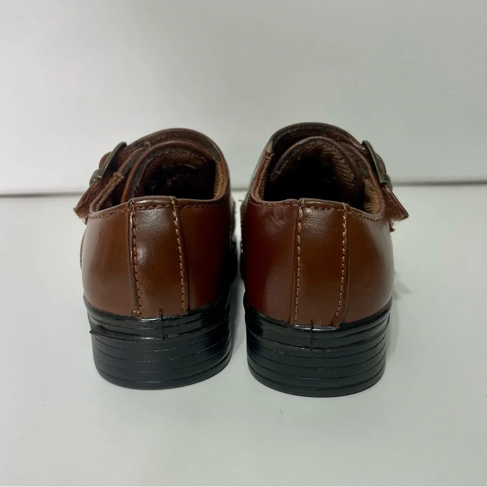 Deer Stags Boys Double Strap Cap Toe Dress Shoes Congac Brown Size 5 Infant Baby